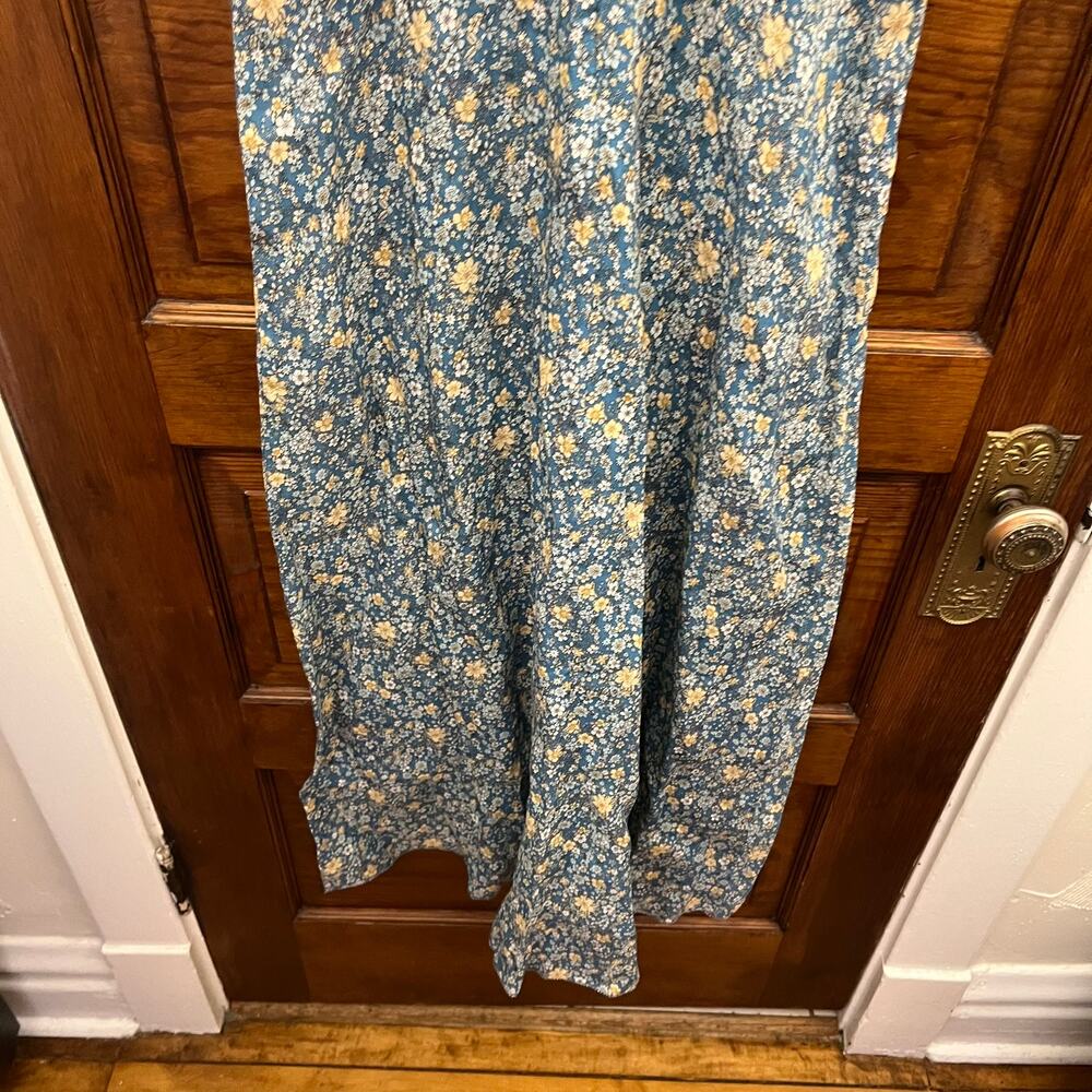 Zimmermann Carnaby Ruffle Neck Long Dress sz 4 US Indigo Blue NWT's $475 - Picture 12 of 16